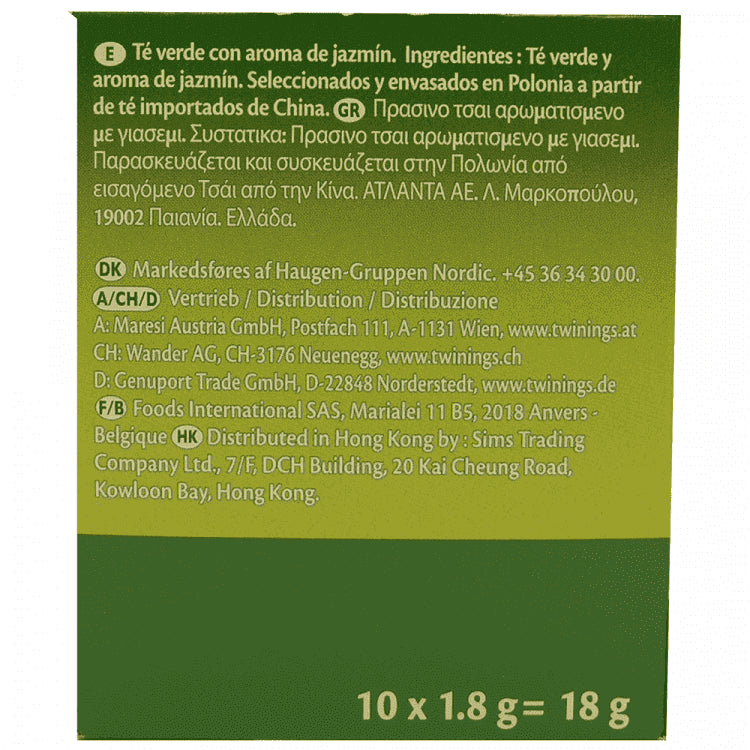 Twinings Τσάι Green Jasmine 10x1,8gr