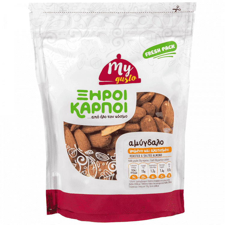 My Gusto Αμύγδαλο Ψημένο Αλατισμένο Ελληνικό 200gr