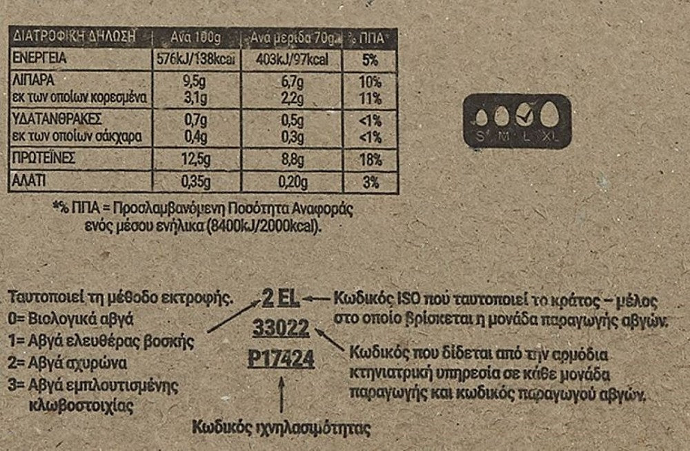 My Kouzina Αυγά 10αδα Αχυρώνα 63-73gr Large