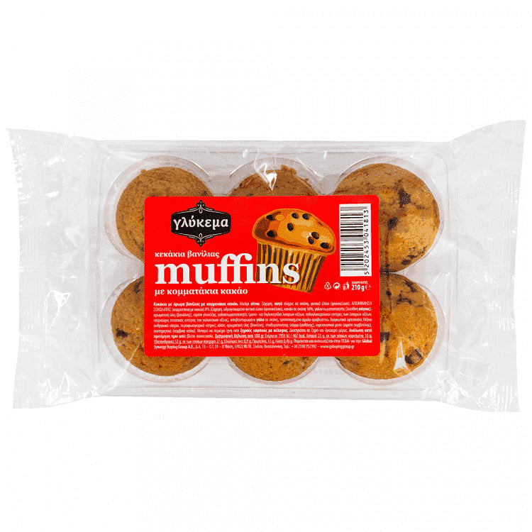 Γλύκεμα Muffins Βανίλια Με Κομμάτια Κακάο 210gr