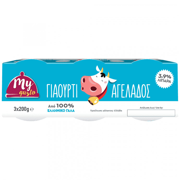My Gusto Γιαούρτι Αγελάδος 3,90% Λιπαρά 3x200gr
