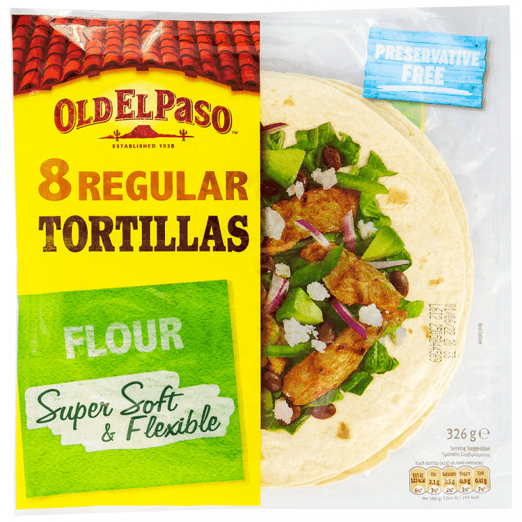 Old El Paso Tortillas Σίτου 8τεμ 326gr