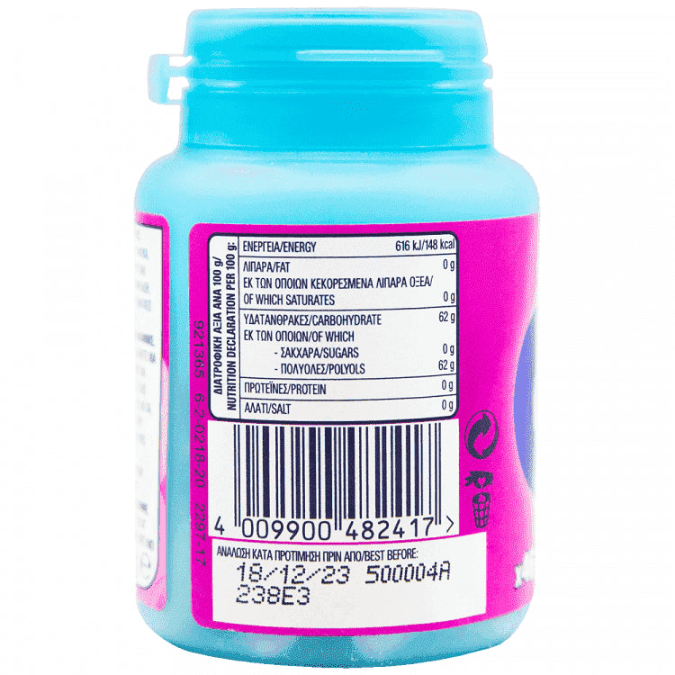 Orbit Τσίχλες Bubblemint Μπουκάλι 64gr 46τεμ