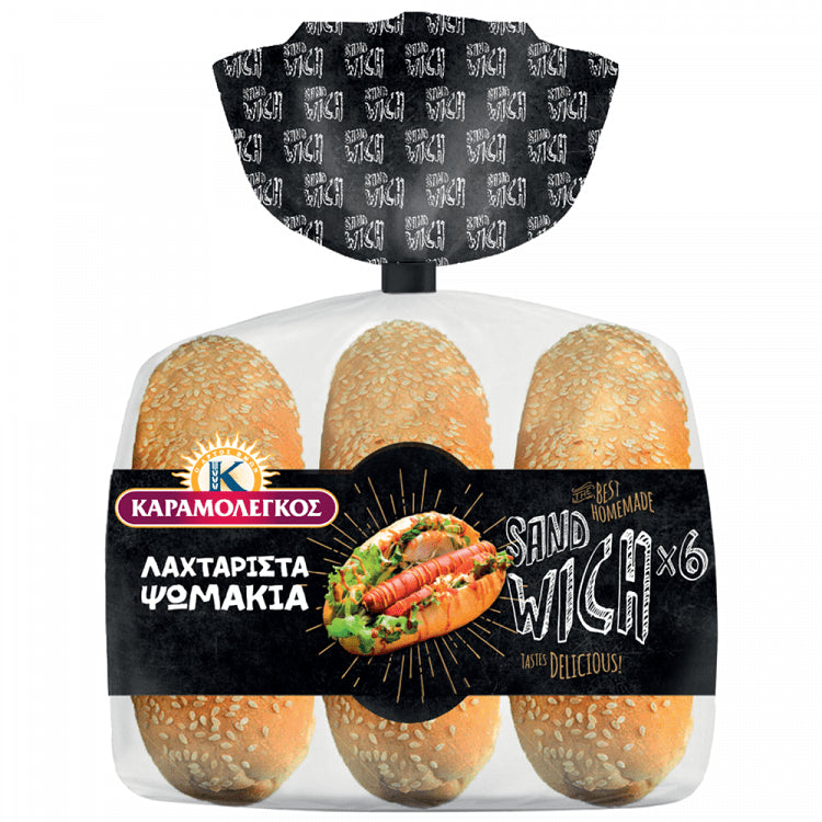 Καραμολέγκος Ψωμάκια Σάντουιτς 480gr 6τεμ