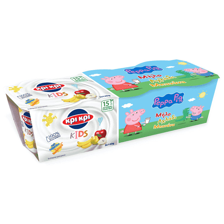 Κρι Κρι Kids Peppa 3 Φρούτα 3x140gr