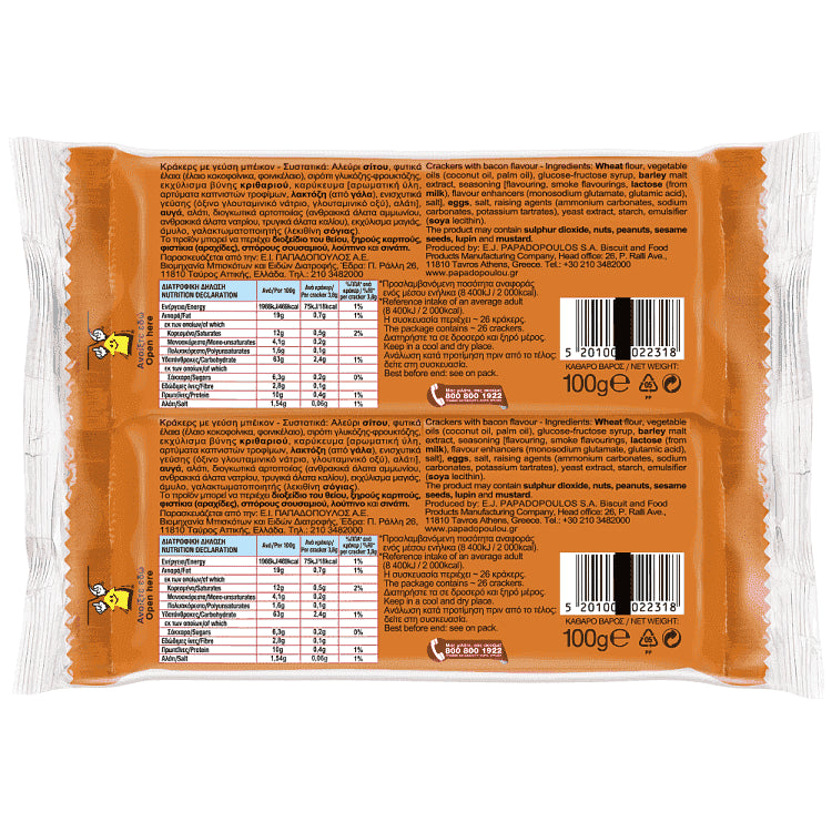 Mini Pick Cracker Bacon 2x100gr