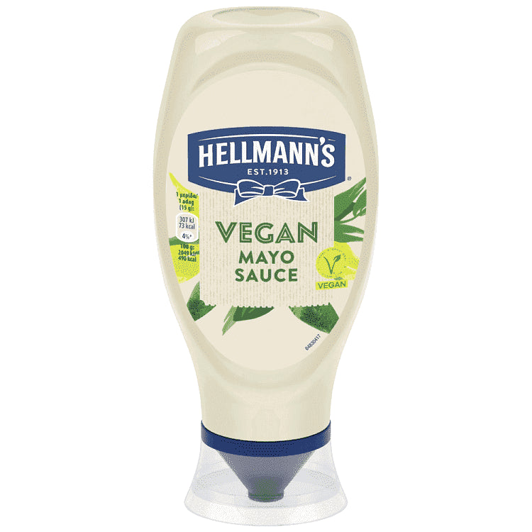 Hellmann's Vegan Μαγιονέζα Top Down 430ml