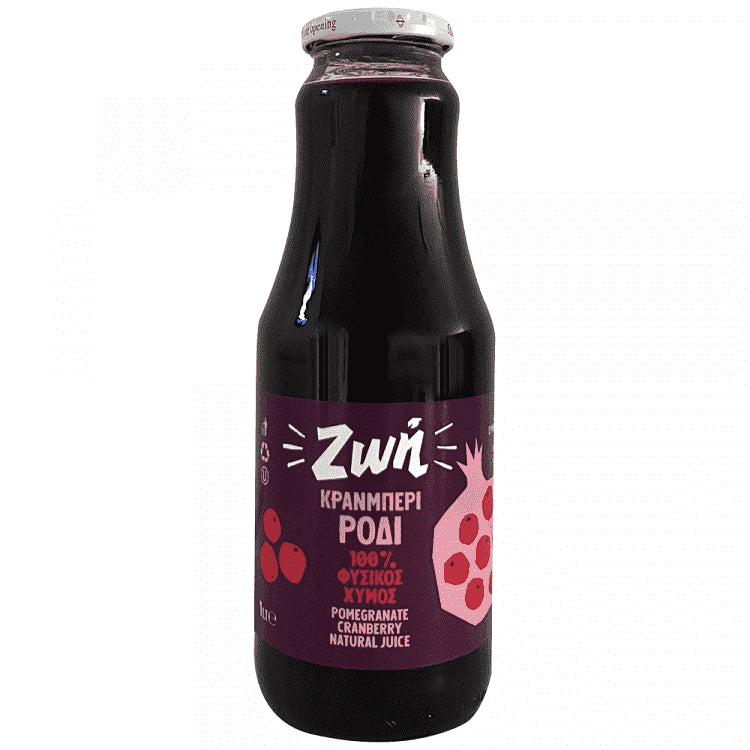 Ζωή Χυμός Ρόδι-Cranberry 1lt