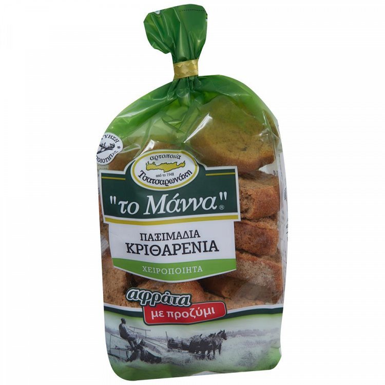 ΤΟ ΜΑΝΝΑ Κριθαρένιο Αφράτο Παξιμάδι Με Προζύμι 300gr