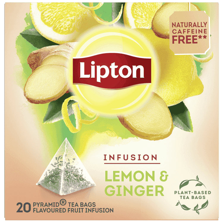 Lipton Τσάι Πυραμίδα Ginger Lemmon 20 φακελάκια 40gr