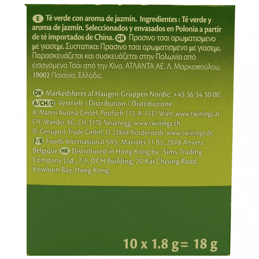 Twinings Τσάι Green Jasmine 10x1,8gr