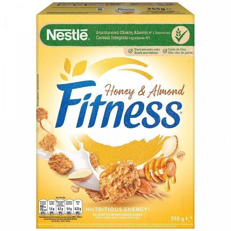 Nestle Δημητριακά Fitness Honey & Almond 355gr