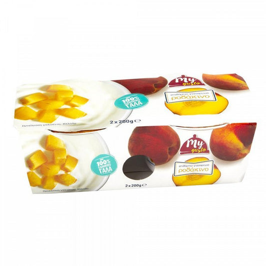 My Gusto Επιδόρπιο Γιαουρτιού Ροδάκινο 2x200gr