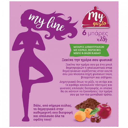 My Gusto My Line Μπάρες με Φρούτα 6τεμ