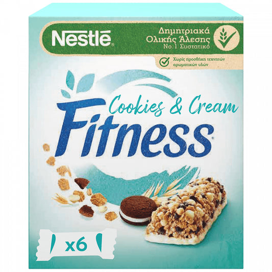 Nestle Fitness Μπάρες Δημητριακών Cookies & Cream 6x23,5gr
