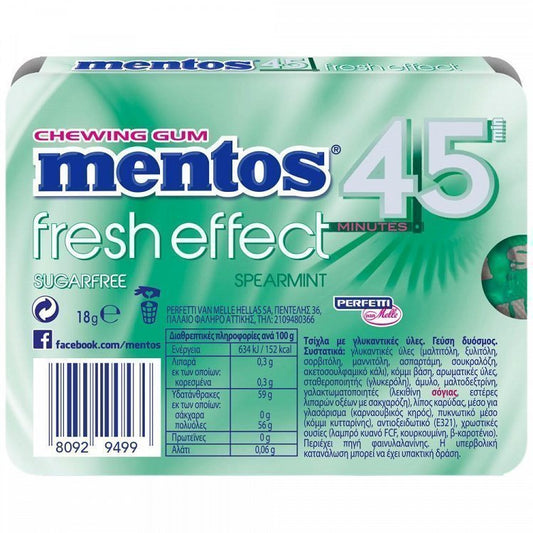 Mentos 45 Minutes Spearmint Τσίχλες 18gr