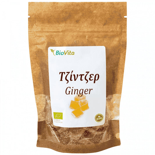 Biovita Τζίντζερ Σε Κύβους BIO 100gr