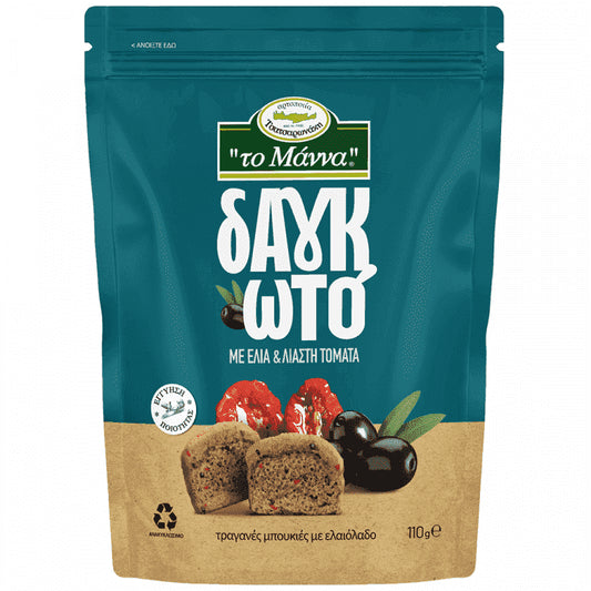 Το Μάννα Δαγκωτό Ελιά Λιαστη Ντομάτα 110gr