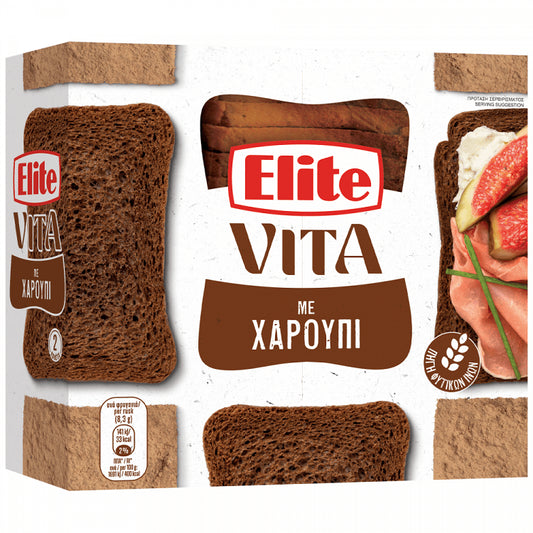 Elite Φρυγανιές Με Χαρούπι 250gr