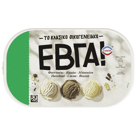 Έβγα Παγωτό Φυστίκι Κακάο Μπανάνα 1350gr 2700ml