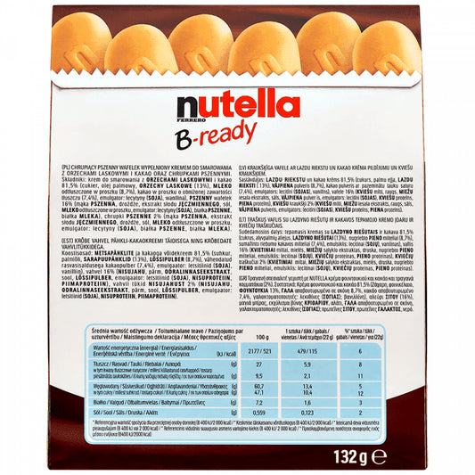 Ferrero Nutella B-Ready 6τεμ 132gr
