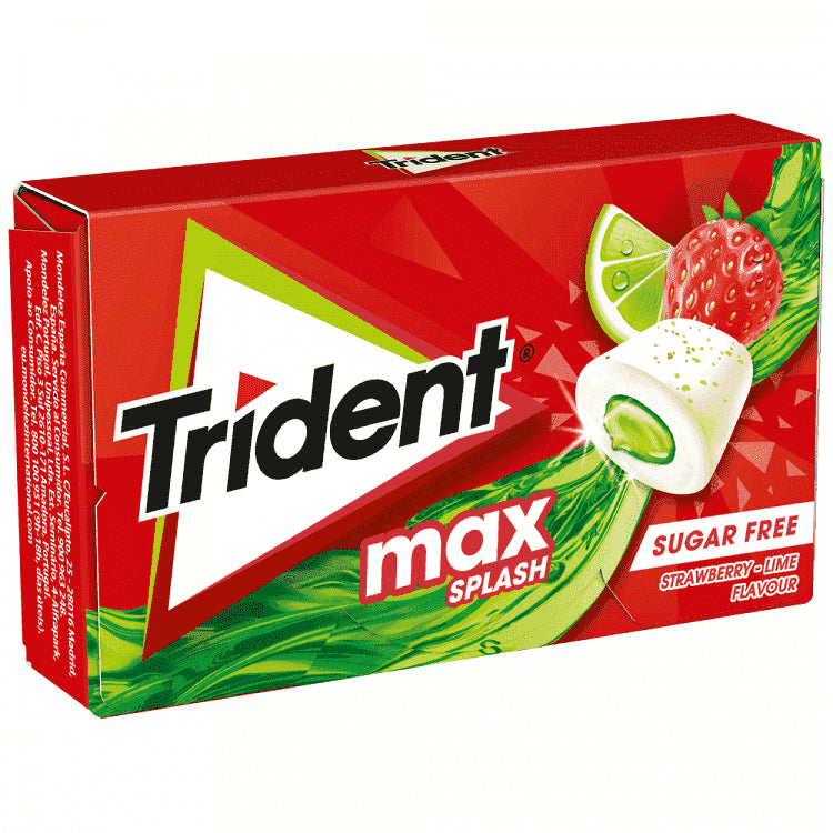 Trident Splash Τσίχλα Φράουλα-Lime 16τεμ