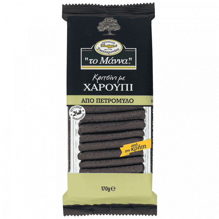 Το Μαννα Κριτσίνια Με Χαρούπι Από Πετρόμυλο 170 gr