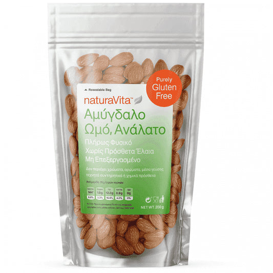 Natura Vita Αμύγδαλο Ωμό χωρίς Αλάτι 200gr