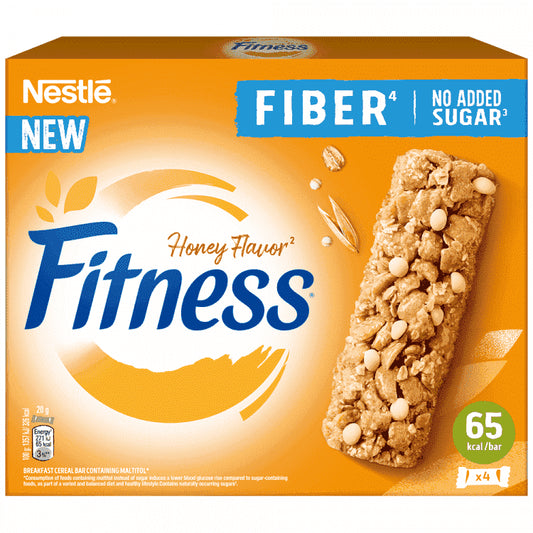 Nestle Fitness Μπάρες Μέλι Fiber 4τεμ 20gr