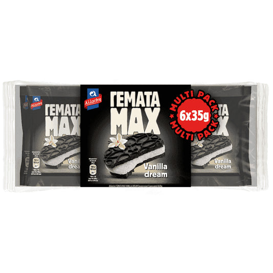 Αλλατίνη Μπισκότα Βανίλια Γεμάτα Max 6x35gr