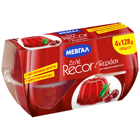 Μεβγάλ Ζελέ Με Γεύση Κεράσι 4x128gr