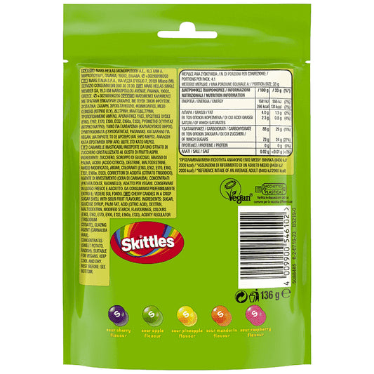 Skittles Sours Candy 136gr
