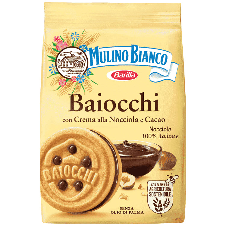 Mulino Bianco Baiocchi Μπισκότα Γεμιστά Με Σοκολάτα 260gr