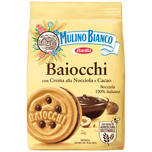 Mulino Bianco Baiocchi Μπισκότα Γεμιστά Με Σοκολάτα 260gr