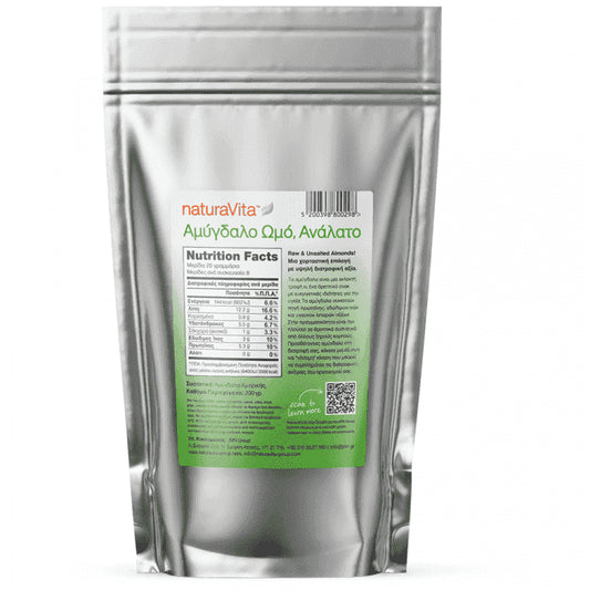 Natura Vita Αμύγδαλο Ωμό χωρίς Αλάτι 200gr