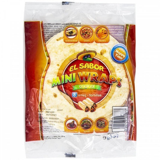El Sabor Mini Tortillas Happy Time 12cm 8τεμ 144gr