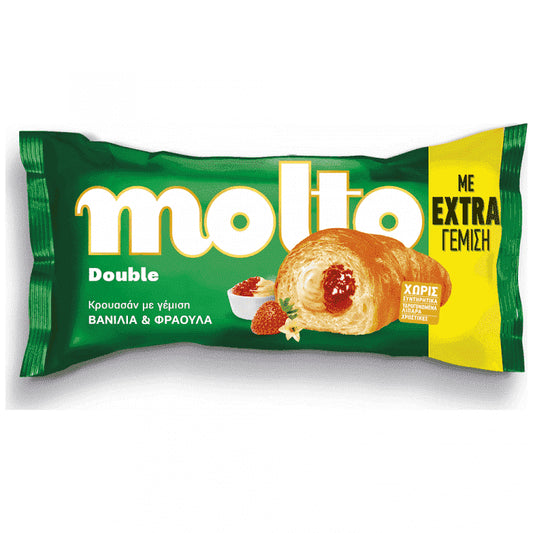 Molto Κρουασάν Double Φράουλα Βανίλια 98gr