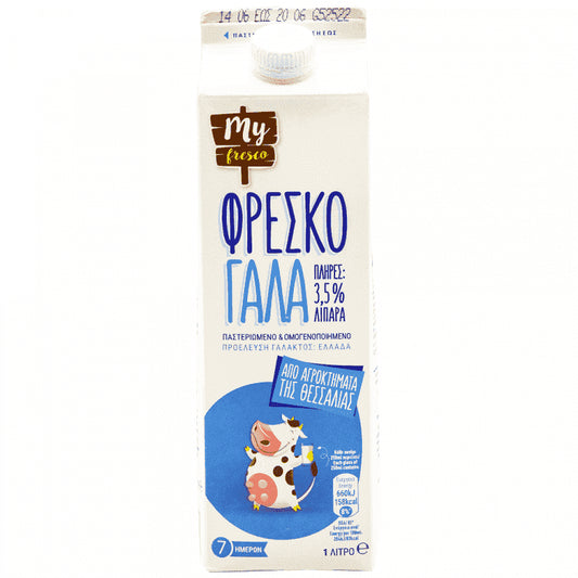 My Fresco Αγελαδινό Γάλα Πλήρες 1lt