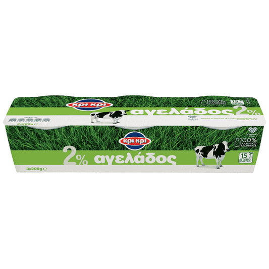 Κρι Κρι Γιαούρτι Αγελάδος 2% 3x200gr