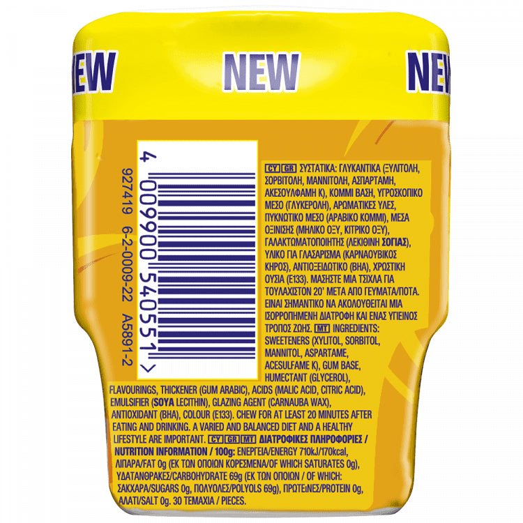 Orbit Refreshers Tropical Τσίχλα Μπουκάλι 67gr