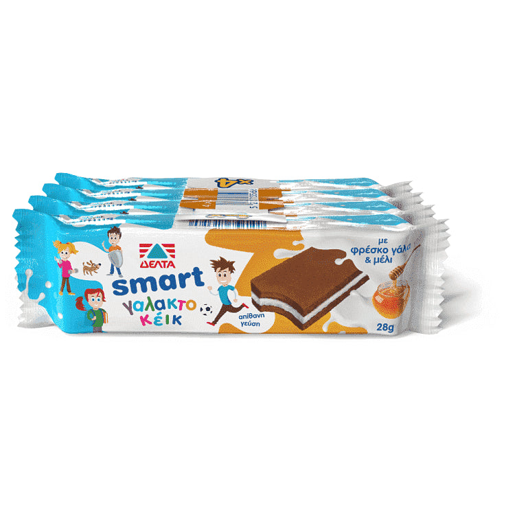 ΔΕΛΤΑ Smart Γαλακτοκέικ Μέλι 4τεμ