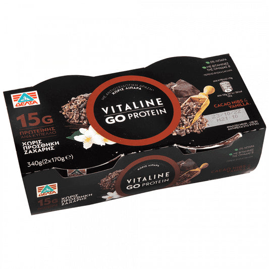 Vitaline Go Protein Κακάο Βανίλια 2x170gr