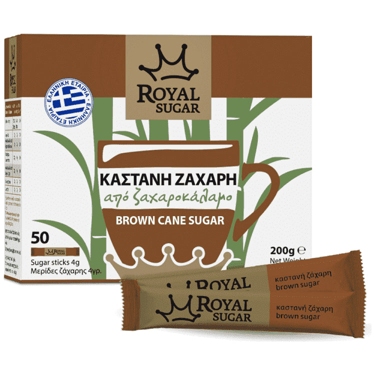 Royal Ζάχαρη Καστανη Sticks 50τεμ