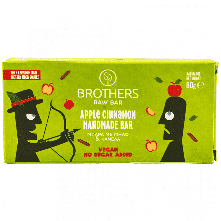 Brothers Μπάρα Με Μήλο & Κανέλα Raw 60gr
