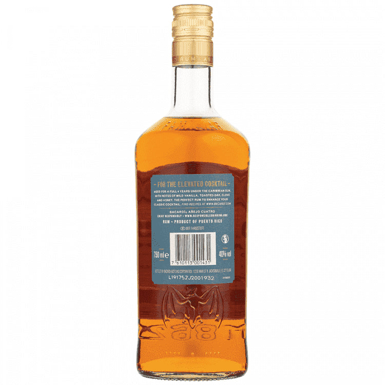 Bacardi Cuatro 40% Ρούμι 4 Ετών 700ml
