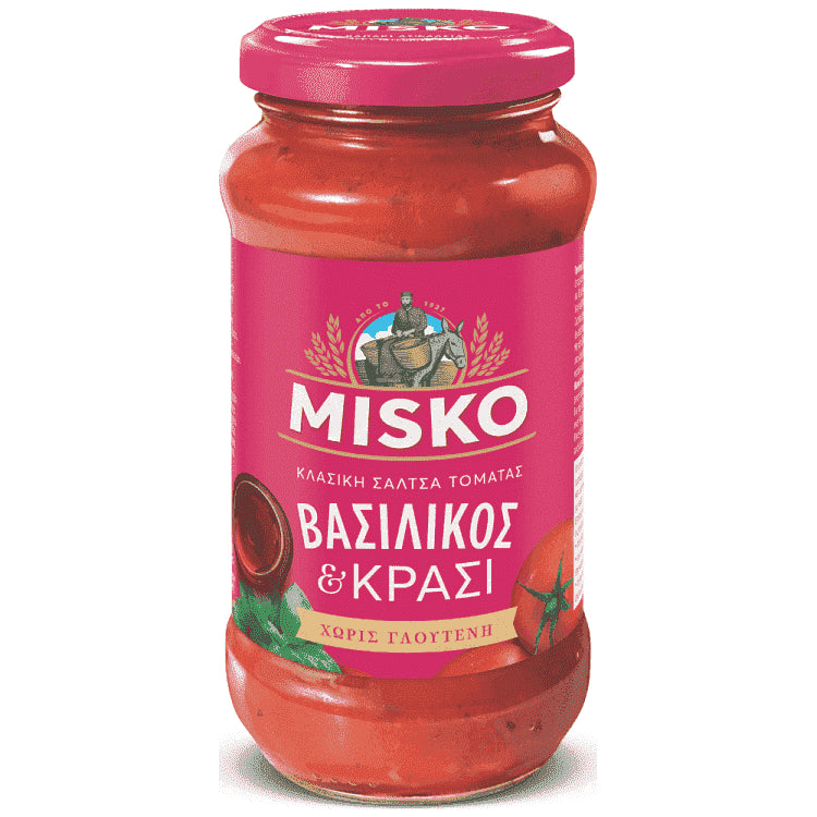 Misko Σάλτσα Βασιλικός & Κρασί 500gr