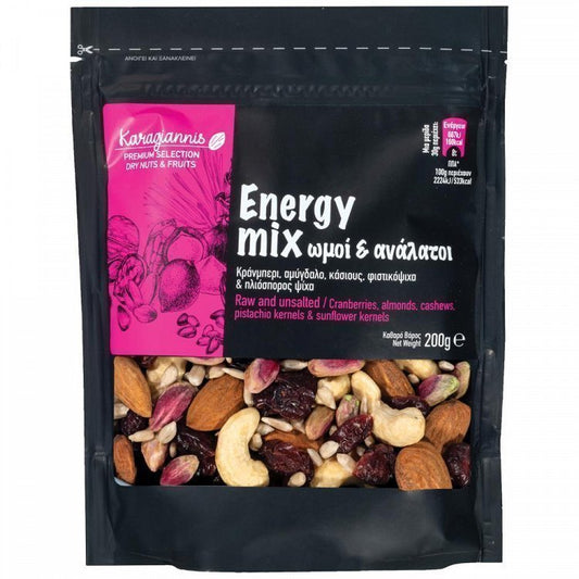 Premioum Ξηροί Κάρποι Energy Mix Ωμοί & Ανάλατοι 200gr