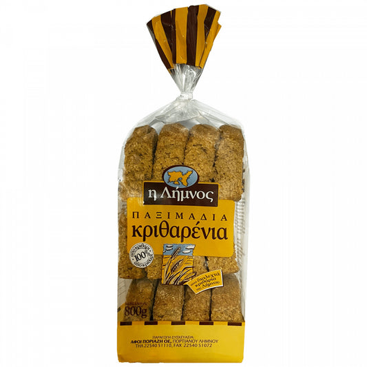 Ποριαζή Παξιμάδια Κρίθινα Ολικής Άλεσης 800gr