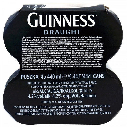 Guinness Μαύρη Μπύρα Κουτί 4x440ml