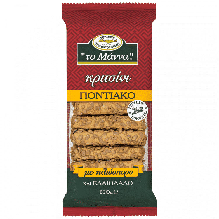 Το Μάννα Κριτσίνια Ποντιακά Με Ηλιόσπορο 250gr